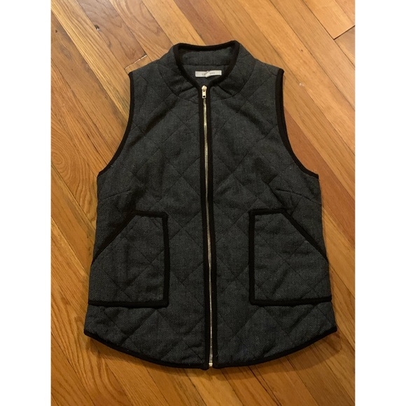 41 Hawthorn Shara Herringbone Vest Size Small Gray - Picture 2 of 5